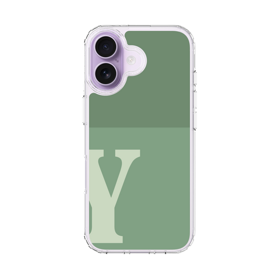 スリムプロテクションケース［ オリジナル - initial two tone - Y green ］