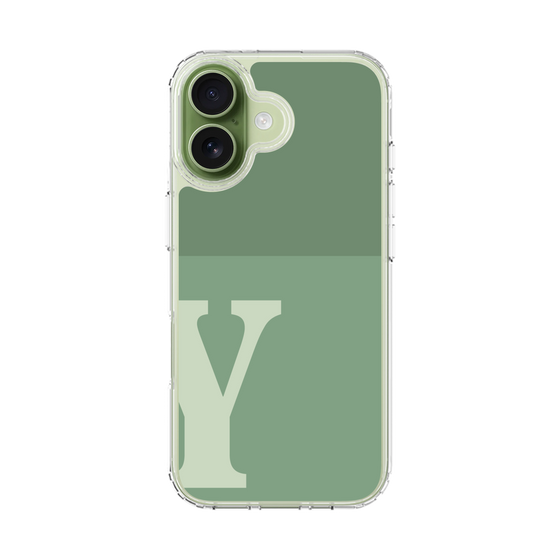 スリムプロテクションケース［ オリジナル - initial two tone - Y green ］