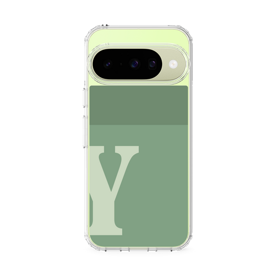 スリムプロテクションケース［ オリジナル - initial two tone - Y green ］