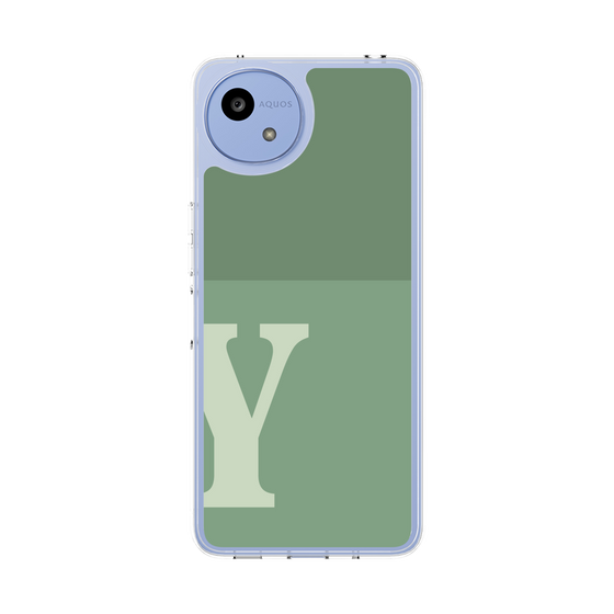 スリムプロテクションケース［ オリジナル - initial two tone - Y green ］