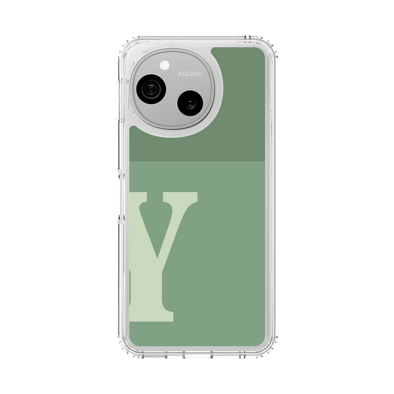 スリムプロテクションケース［ オリジナル - initial two tone - Y green ］