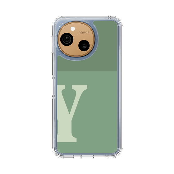 スリムプロテクションケース［ オリジナル - initial two tone - Y green ］