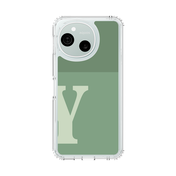 スリムプロテクションケース［ オリジナル - initial two tone - Y green ］