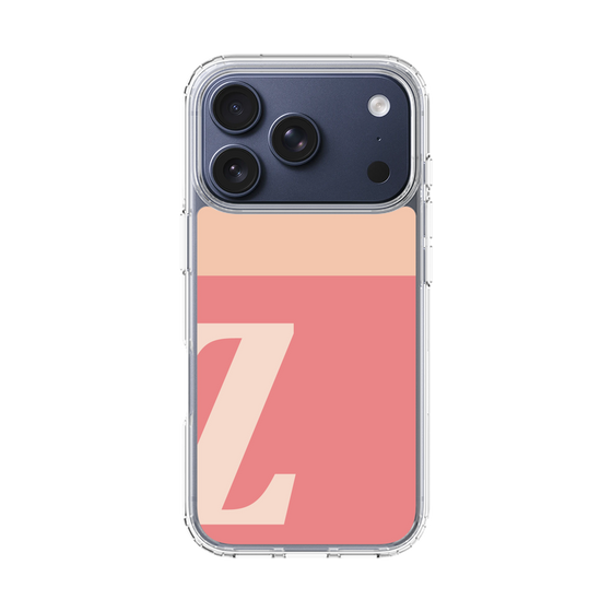スリムプロテクションケース［ オリジナル - initial two tone - Z pink ］