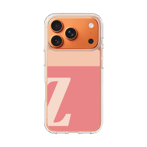 スリムプロテクションケース［ オリジナル - initial two tone - Z pink ］