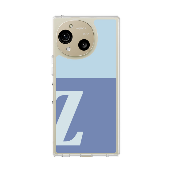スリムプロテクションケース［ オリジナル - initial two tone - Z blue ］