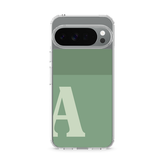 スリムプロテクションケース［ オリジナル - initial two tone - A green ］