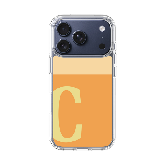 スリムプロテクションケース［ オリジナル - initial two tone - C orange ］