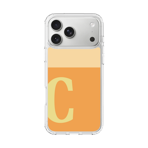 スリムプロテクションケース［ オリジナル - initial two tone - C orange ］