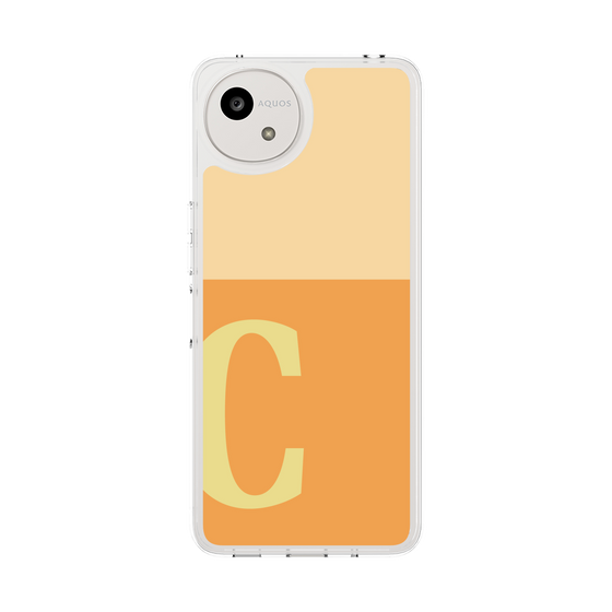 スリムプロテクションケース［ オリジナル - initial two tone - C orange ］