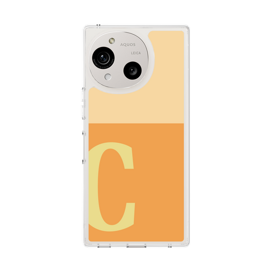 スリムプロテクションケース［ オリジナル - initial two tone - C orange ］