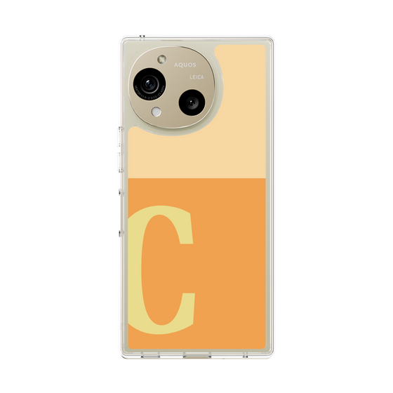 スリムプロテクションケース［ オリジナル - initial two tone - C orange ］