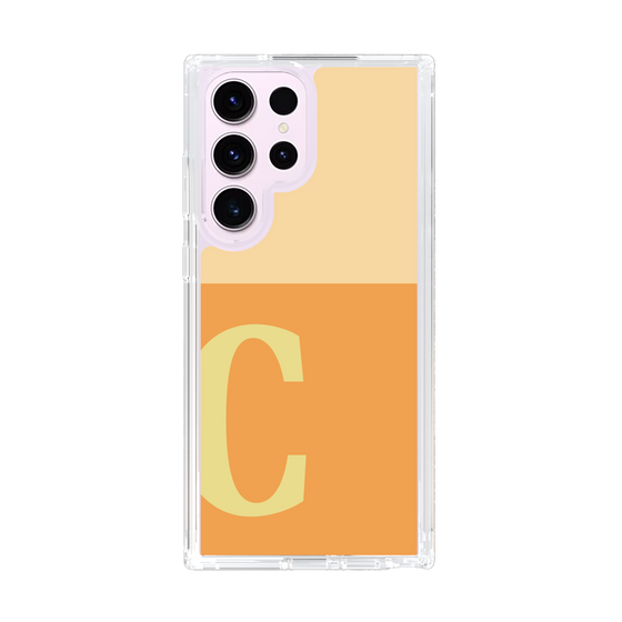 スリムプロテクションケース［ オリジナル - initial two tone - C orange ］