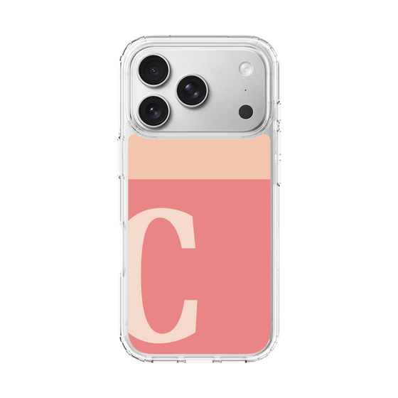 スリムプロテクションケース［ オリジナル - initial two tone - C pink ］