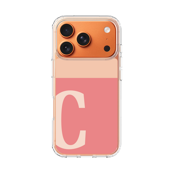 スリムプロテクションケース［ オリジナル - initial two tone - C pink ］