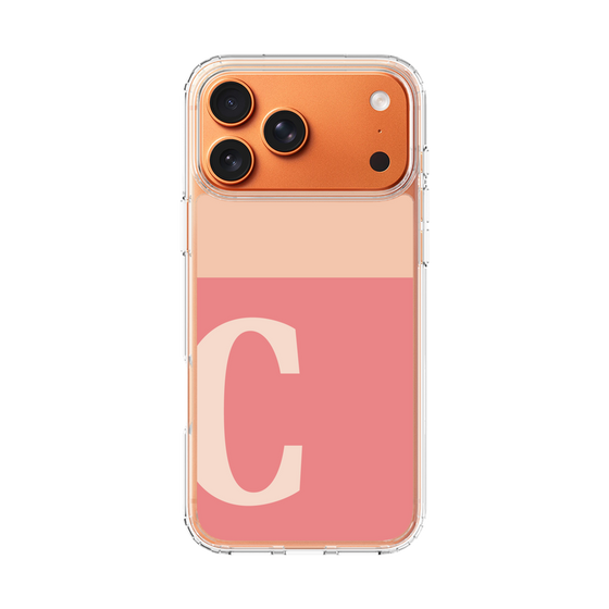 スリムプロテクションケース［ オリジナル - initial two tone - C pink ］
