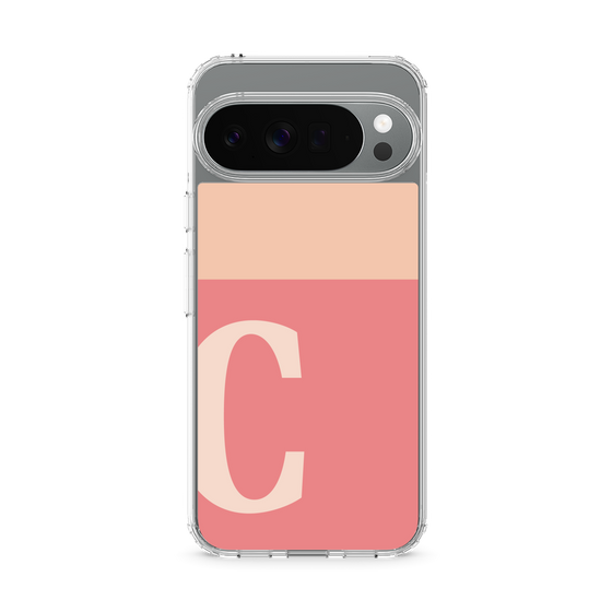 スリムプロテクションケース［ オリジナル - initial two tone - C pink ］