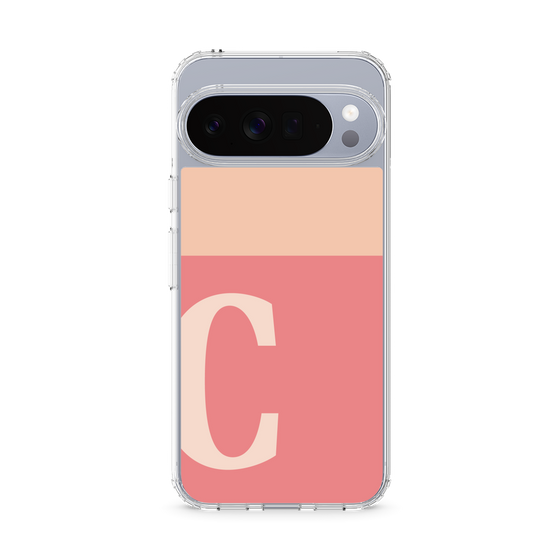 スリムプロテクションケース［ オリジナル - initial two tone - C pink ］