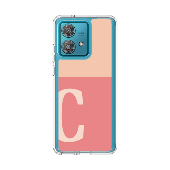 スリムプロテクションケース［ オリジナル - initial two tone - C pink ］