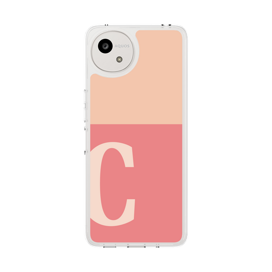 スリムプロテクションケース［ オリジナル - initial two tone - C pink ］