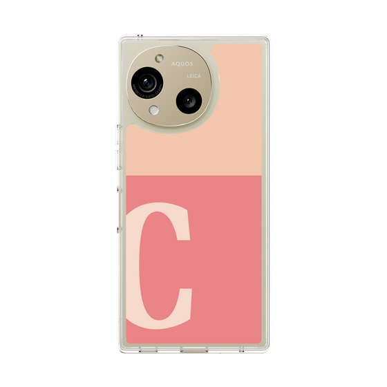 スリムプロテクションケース［ オリジナル - initial two tone - C pink ］