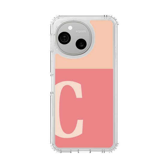 スリムプロテクションケース［ オリジナル - initial two tone - C pink ］