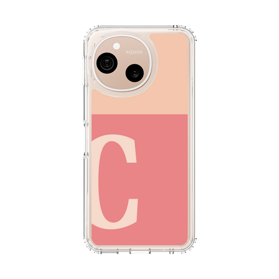 スリムプロテクションケース［ オリジナル - initial two tone - C pink ］