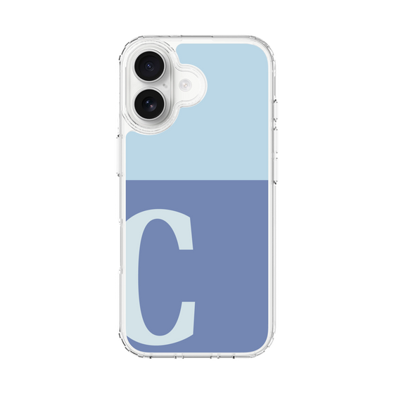 スリムプロテクションケース［ オリジナル - initial two tone - C blue ］
