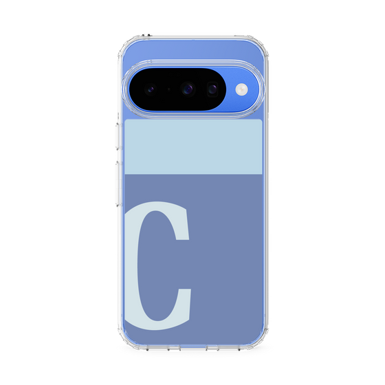 スリムプロテクションケース［ オリジナル - initial two tone - C blue ］