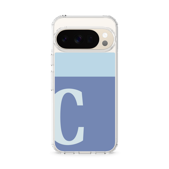 スリムプロテクションケース［ オリジナル - initial two tone - C blue ］