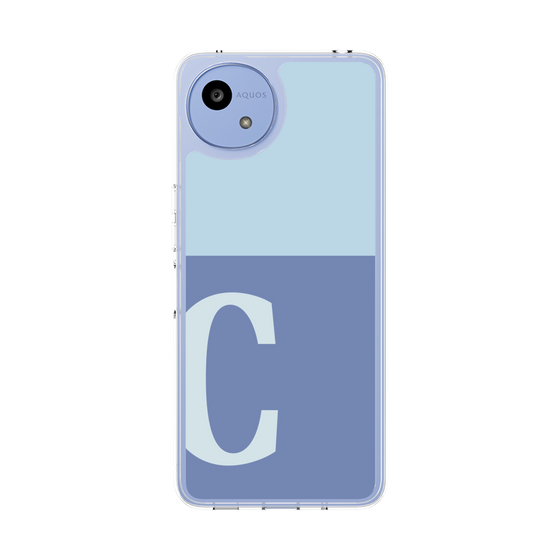 スリムプロテクションケース［ オリジナル - initial two tone - C blue ］