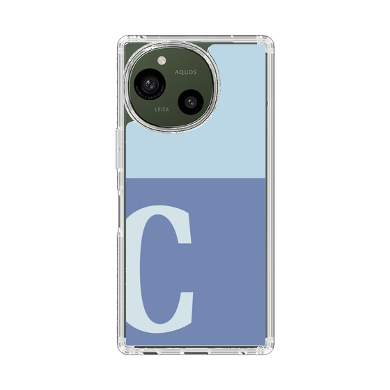 スリムプロテクションケース［ オリジナル - initial two tone - C blue ］