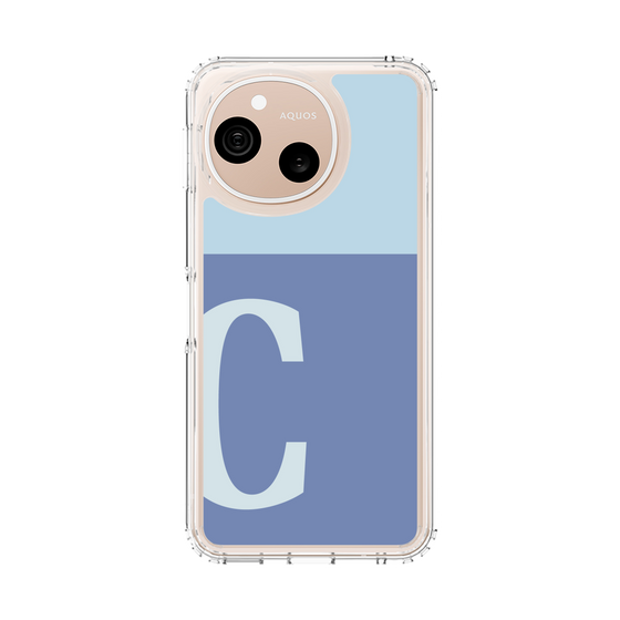 スリムプロテクションケース［ オリジナル - initial two tone - C blue ］