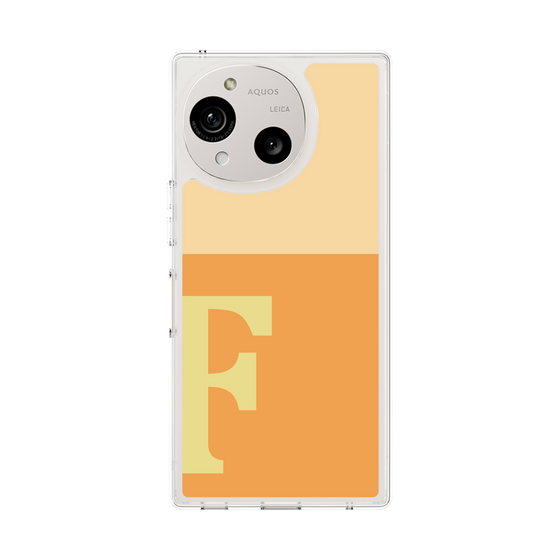 スリムプロテクションケース［ オリジナル - initial two tone - F orange ］