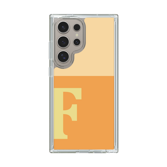 スリムプロテクションケース［ オリジナル - initial two tone - F orange ］