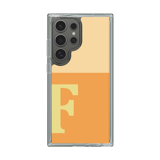 スリムプロテクションケース［ オリジナル - initial two tone - F orange ］