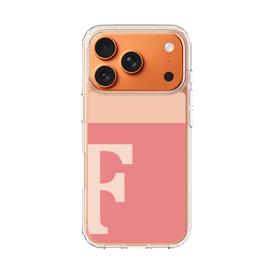 スリムプロテクションケース［ オリジナル - initial two tone - F pink ］