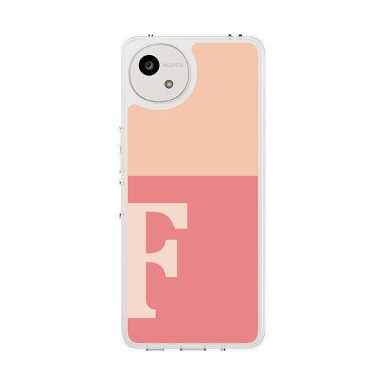 スリムプロテクションケース［ オリジナル - initial two tone - F pink ］
