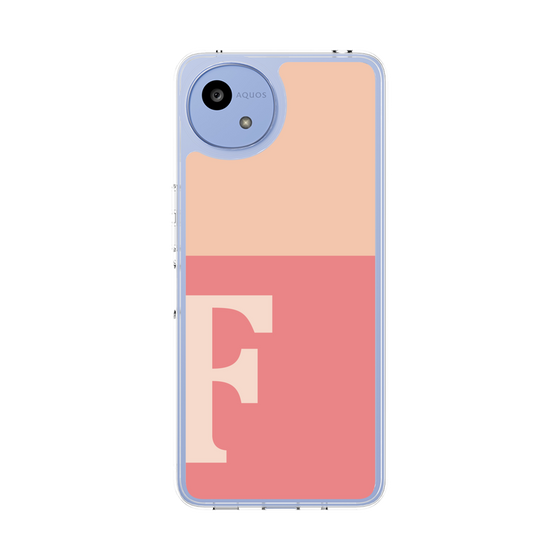 スリムプロテクションケース［ オリジナル - initial two tone - F pink ］