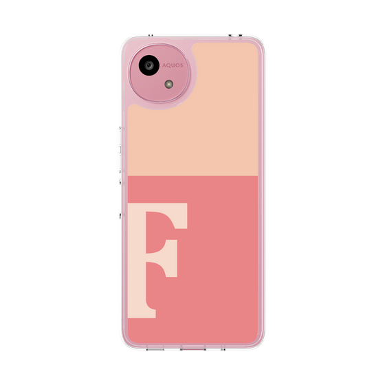 スリムプロテクションケース［ オリジナル - initial two tone - F pink ］