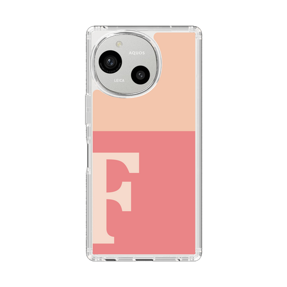 スリムプロテクションケース［ オリジナル - initial two tone - F pink ］