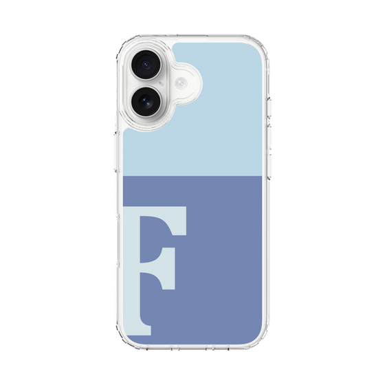 スリムプロテクションケース［ オリジナル - initial two tone - F blue ］