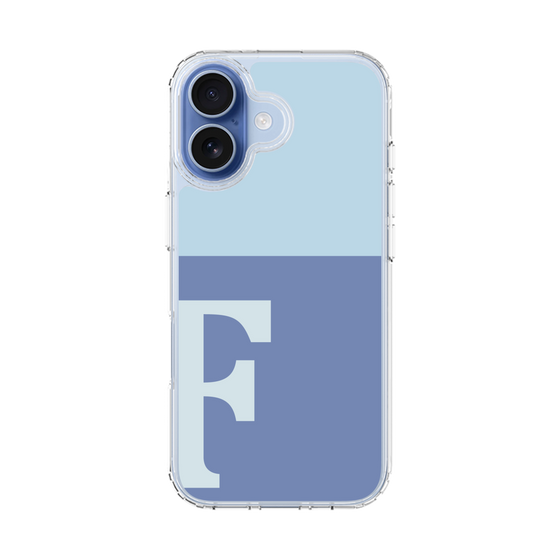 スリムプロテクションケース［ オリジナル - initial two tone - F blue ］