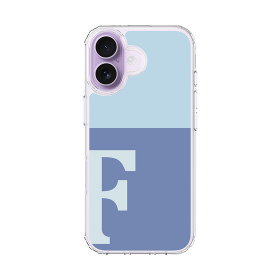 スリムプロテクションケース［ オリジナル - initial two tone - F blue ］