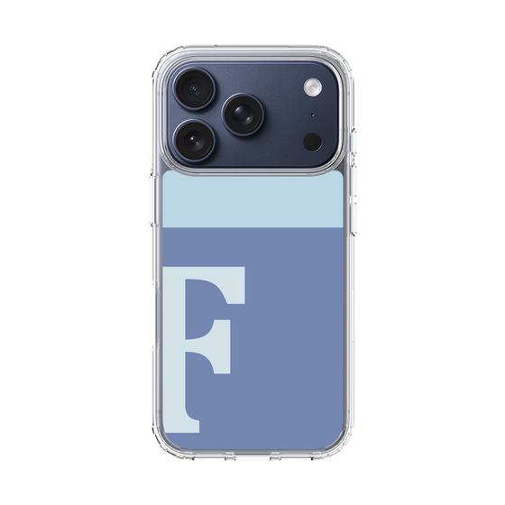 スリムプロテクションケース［ オリジナル - initial two tone - F blue ］