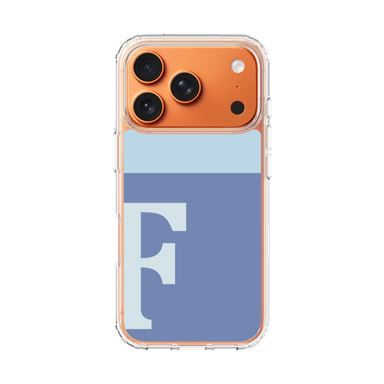 スリムプロテクションケース［ オリジナル - initial two tone - F blue ］