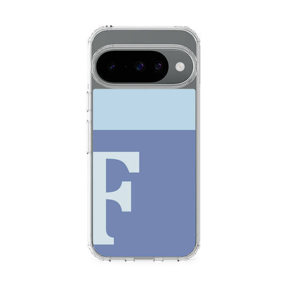 スリムプロテクションケース［ オリジナル - initial two tone - F blue ］