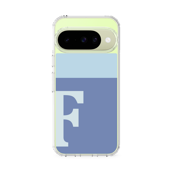 スリムプロテクションケース［ オリジナル - initial two tone - F blue ］