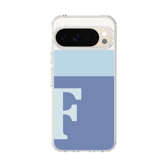 スリムプロテクションケース［ オリジナル - initial two tone - F blue ］