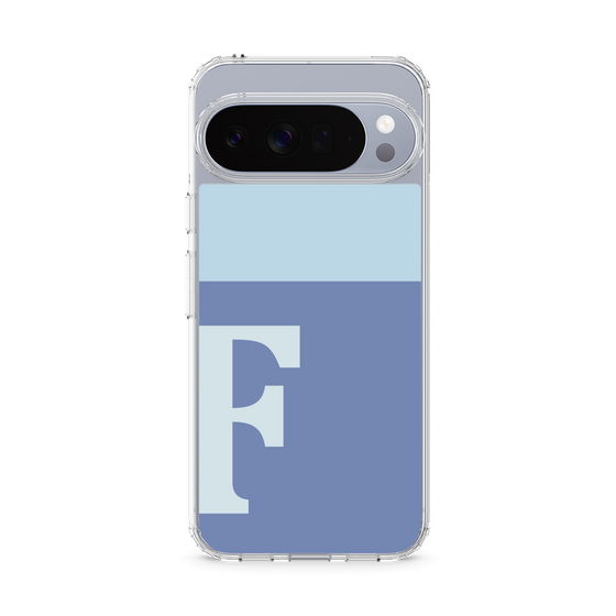 スリムプロテクションケース［ オリジナル - initial two tone - F blue ］